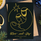 エレガントなキリストの誕生を描いた宗教的なクリスマスの平飾り シーズンカード