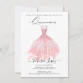 エレガントなキンセアニェラ 輝くスパンコール スペイン風キンセアニェラ 招待状 (正面)