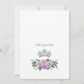 エレガントなキンセアニエラの招待状 花柄パープル Z4 招待状 (裏面)