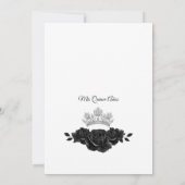 エレガントなキンセアニエラ招待状 花柄 ブラック Z2 招待状 (裏面)