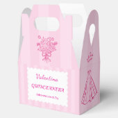 エレガントなキンセアニエラ フラワーブーケ | ピンク & ホワイト フェイバーボックス (オープン)