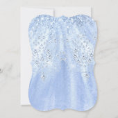 エレガントなキンチェアネラ ミス キンチェ 青紫のグリッター 招待状 (裏面)