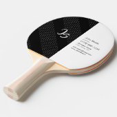 エレガントなギフトはとの銀製のモノグラムを個人化します 卓球ラケット (正面アングル)