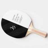 エレガントなギフトはとの銀製のモノグラムを個人化します 卓球ラケット (横)