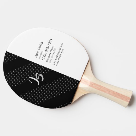 エレガントなギフトはとの銀製のモノグラムを個人化します 卓球ラケット (横)