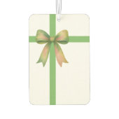 エレガントなギフトボウ – 現代的なクリスマスデザイン カーエアーフレッシュナー (裏面)