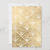 エレガントなギャツビー アートデコ 1920年代 ゴールド ウェディング 招待状 (裏面)