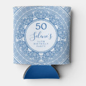 エレガントなギリシャの誕生日パーティー カスタムカラー 缶クーラー (正面)