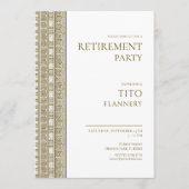 エレガントなギリシャの退職パーティー 招待状 (正面)