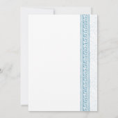 エレガントなギリシャの退職パーティー in ブルー 招待状 (裏面)