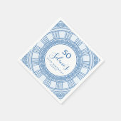 エレガントなギリシャまたはローマの誕生日カスタムカラー付き スタンダードカクテルナプキン (角)