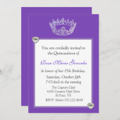エレガントなクラウンクインセアニエラ招待状 招待状 (正面/裏面)