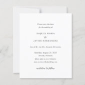 エレガントなクラシックな予算結婚式のSave the Date (正面)