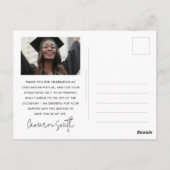 エレガントなクラシックな卒業年度の写真 卒業生 ポストカード (裏面)