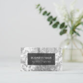 エレガントなクラシックな大理石の背景のモダン 名刺 (スタンド正面)