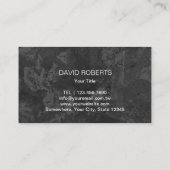 エレガントなクラシックな大理石の背景のモダン 名刺 (裏面)