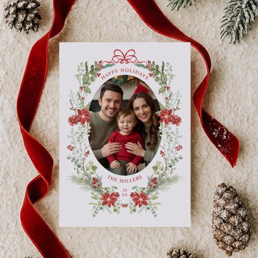 エレガントなクラシックウィンターグリーン シーズンカード