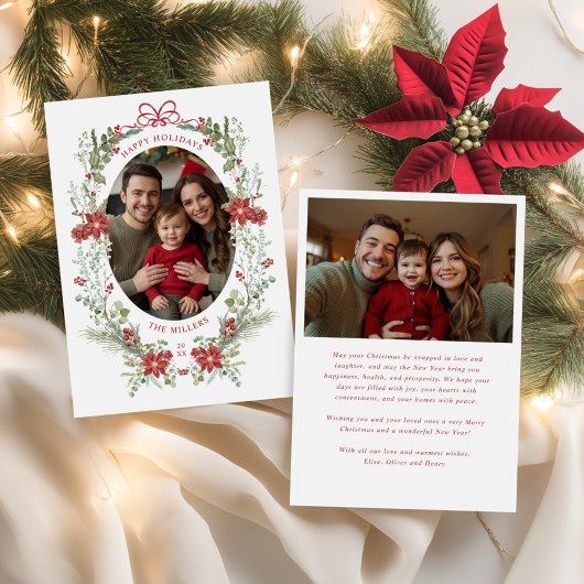 エレガントなクラシックウィンターグリーン シーズンカード