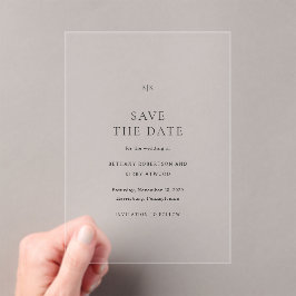 エレガントなクラシックウェディングのSave the Date アクリル招待状