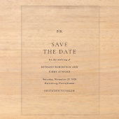 エレガントなクラシックウェディングのSave the Date アクリル招待状 (正面)