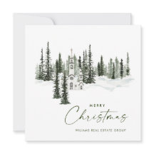 エレガントなクラシッククリスマス冬の森コーポレート