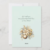 エレガントなクラシックゴールドのミントラグジュアリークリスマスブーケ シーズンカード (裏面)