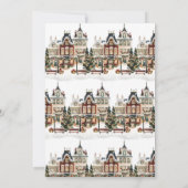 エレガントなクラシックビレッジの家でのクリスマスパーティ 招待状 (裏面)