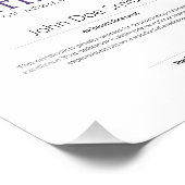 エレガントなクラシック卒業証書 紫のリボン フォトプリント            (角)
