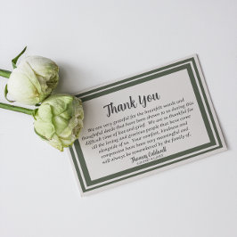エレガントなクラシック葬儀御礼カード サンキューカード