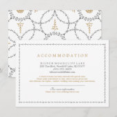 エレガントなクラシック ヴィンテージ ウェディング 宿泊施設 エンクロージャーカード (正面/裏面)