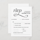 エレガントなクラシックRSVP (応答)のエンクロージャカード エンクロージャーカード (正面/裏面)