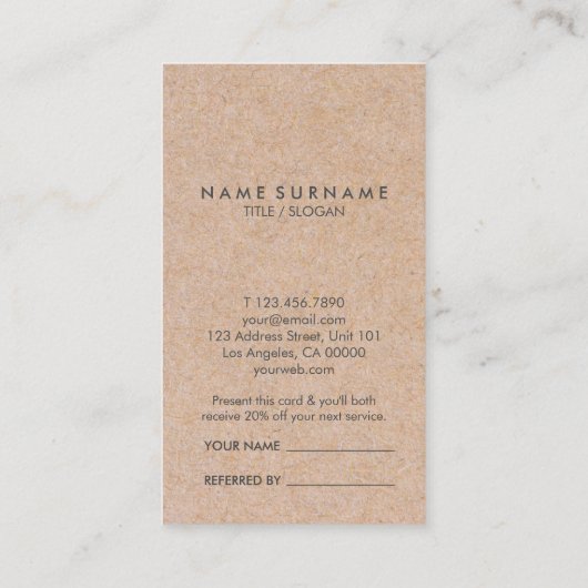 エレガントなクラフトによって印刷される金ゴールドの赤面の紹介の垂直 名刺 (裏面)