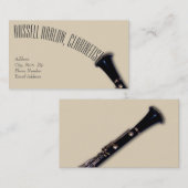 エレガントなクラリネットの名刺 名刺 (正面/裏面)