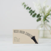 エレガントなクラリネットの名刺 名刺 (スタンド正面)