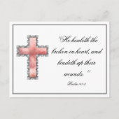 エレガントなクリスチャン追悼カード ポストカード (正面)