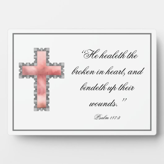 エレガントなクリスチャン追悼記念プレート フォトプラーク (正面)