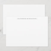 エレガントなクリスプホワイト | ノートカード (正面/裏面)