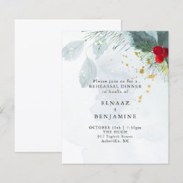 エレガントなクリスマスと冬の水彩結婚式