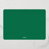 エレガントなクリスマスのカスタム写真 箔シーズンカード (裏面)