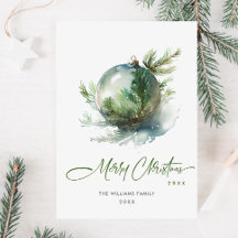 エレガントなクリスマスのサージェントグリーンオーナメントの挨