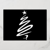 エレガントなクリスマスのトナカイ家族写真コラージュ 箔シーズンカード (裏面)