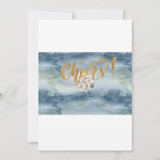 エレガントなクリスマスのパーティの招待状 サンキューカード (裏面)