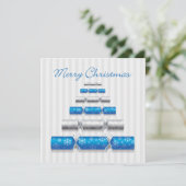 エレガントなクリスマスのボンボン 招待状 (スタンド正面)
