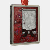 エレガントなクリスマスの写真のオーナメント メタルオーナメント (右)
