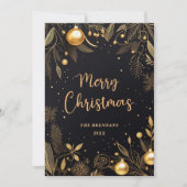 エレガントなクリスマスの写真　モダンでユニーク シーズンカード (正面)