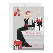 エレガントなクリスマスの招待状のパーティーのギフトの招待