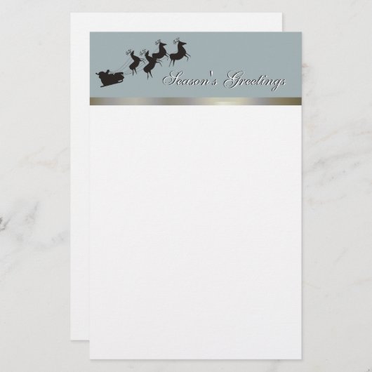 エレガントなクリスマスの文房具 便箋 (正面/裏面)