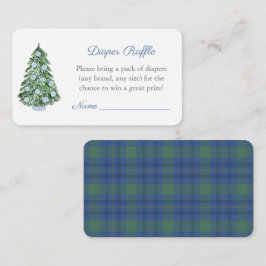 エレガントなクリスマスの男の子ベイビーシャワーディーパーラッフル エンクロージャーカード