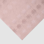 エレガントなクリスマスの雪片のばら色の金ゴールドパターン 薄葉紙 (詳細)