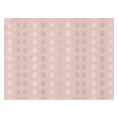 エレガントなクリスマスの雪片の銀のばら色の金ゴールド テーブルクロス (正面(横))